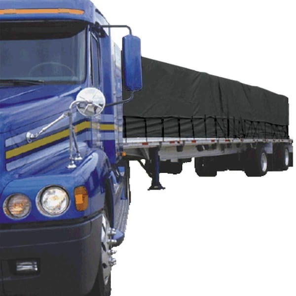 Tarp, 7.4, Black, Vinyl-Coated Polyester